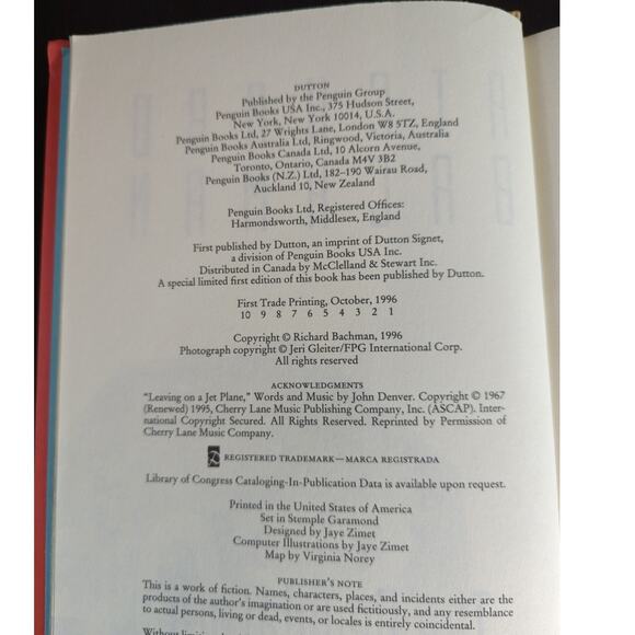 Stephen King Desperation, Richard Bachman The Regulators HC 1st Edition NO DJ - Picture 6 of 7